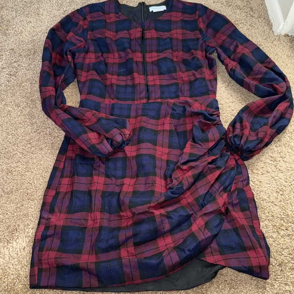 Lovers + Friends Plaid Cutout Mini Dress